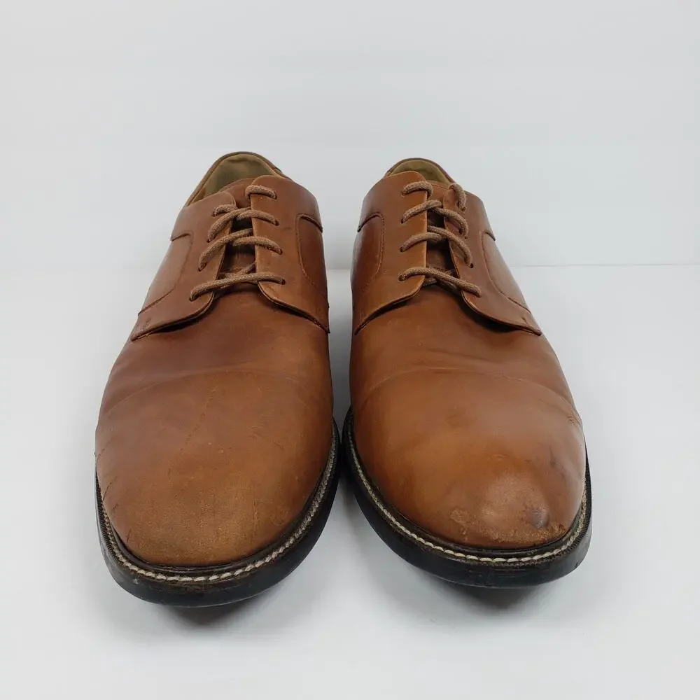 Cole Haan Warren Mens Size 12 Brown Leather Dress Cap Toe Oxford Shoes C20153